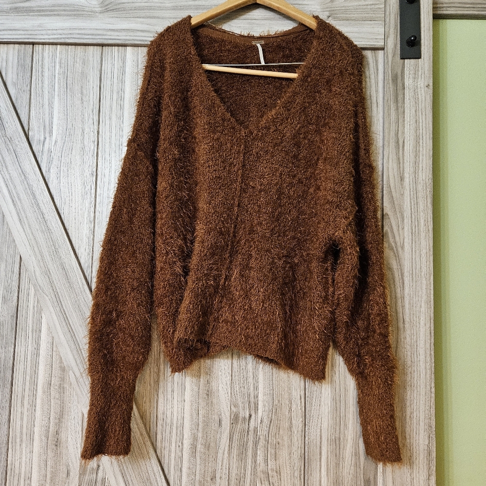 Free People Icing Pullover-Mocha Java Chocolate - image 4